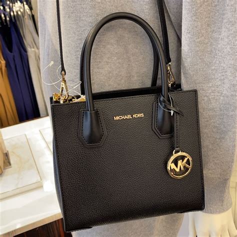 michael kors vanessa black pebbled leather medium satchel